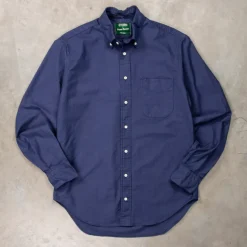 Gitman Vintage x Frans Boone Japanese Hopsack Dark Blue