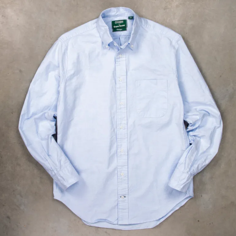 Gitman Vintage x Frans Boone Japanese Hopsack Light Blue