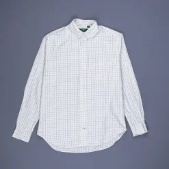 Gitman Vintage x Frans Boone Japanese woven twill tattersal Blue Black