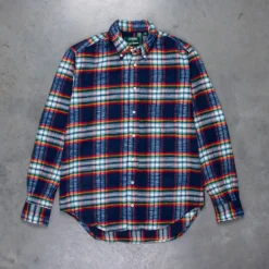 Gitman Vintage x Frans Boone Flannel Multi Navy Check - Anthony