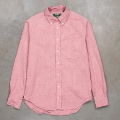 Gitman Vintage x Frans Boone Japanese Woven Vichy Seersucker Medium Red