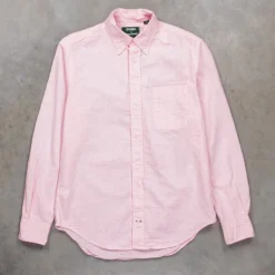Gitman Vintage x Frans Boone Japanese Woven Vichy Seersucker Medium Pink