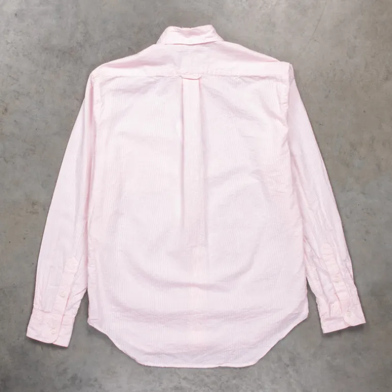 Gitman Vintage x Frans Boone Japanese Woven Stripe Seersucker Pink