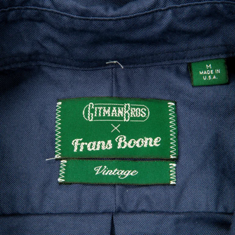 Gitman Vintage x Frans Boone Japanese Hopsack Dark Blue