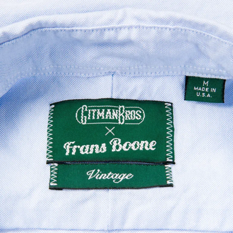 Gitman Vintage x Frans Boone Japanese Hopsack Light Blue