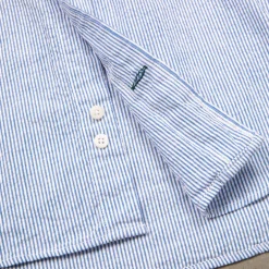 Gitman Vintage x Frans Boone Japanese Woven Stripe Seersucker Dark Blue