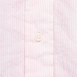 Gitman Vintage x Frans Boone Japanese Woven Stripe Seersucker Pink