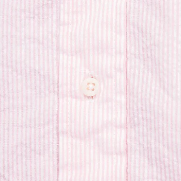 Gitman Vintage x Frans Boone Japanese Woven Stripe Seersucker Pink