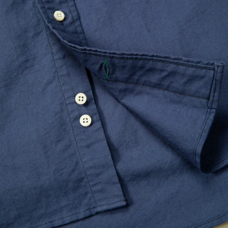 Gitman Vintage x Frans Boone Japanese Hopsack Dark Blue