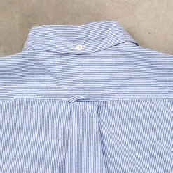 Gitman Vintage x Frans Boone Japanese Woven Stripe Seersucker Dark Blue