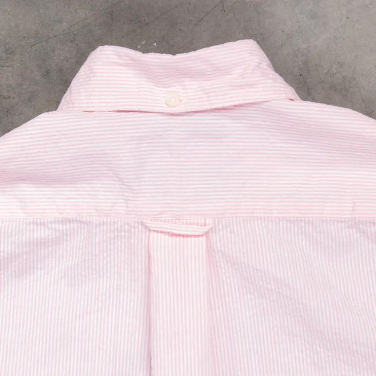 Gitman Vintage x Frans Boone Japanese Woven Stripe Seersucker Pink