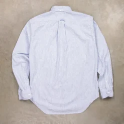 Gitman Vintage x Frans Boone Japanese Woven Stripe Seersucker Dark Blue