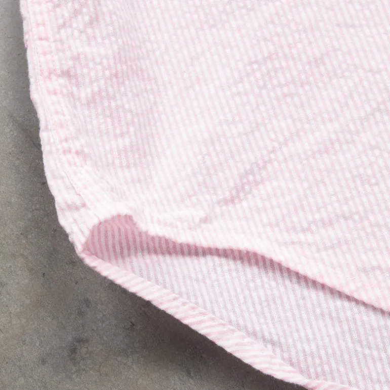 Gitman Vintage x Frans Boone Japanese Woven Stripe Seersucker Pink