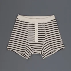 Merz B Schwanen 2M55 button facing underpants nature/charcoal striped