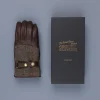 Orgueil Long Leather Gloves OR-7107 Brown
