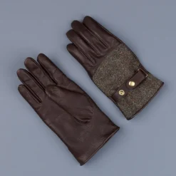 Orgueil Long Leather Gloves OR-7107 Brown