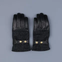 Orgueil Long Leather Gloves OR-7107 Black
