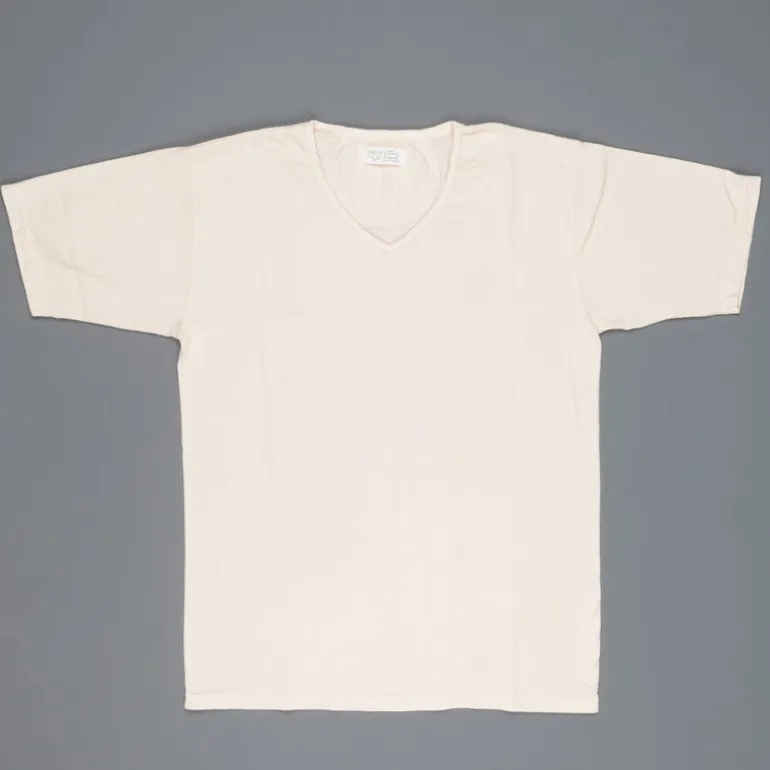 Orgueil Or 9016 Suvin V neck tee Beige