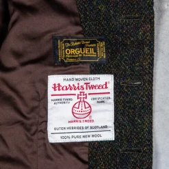 Orgueil OR-4239 Harris Tweed Gilet Dark Green