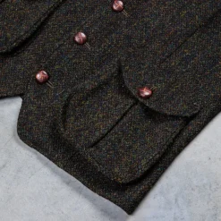 Orgueil OR-4239 Harris Tweed Gilet Dark Green