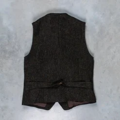 Orgueil OR-4239 Harris Tweed Gilet Dark Green