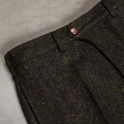 Orgueil OR-1093 Harris Tweed Trousers Dark Green