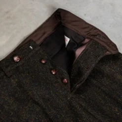 Orgueil OR-1093 Harris Tweed Trousers Dark Green