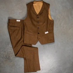 Orgueil OR-1092 Lovat Tweed Trousers L. Brown