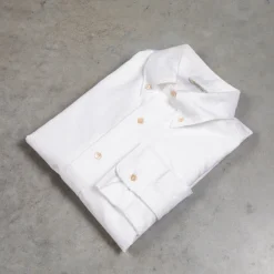 Orgueil OR-5081A Sea Island Oxford Button Down Shirt White