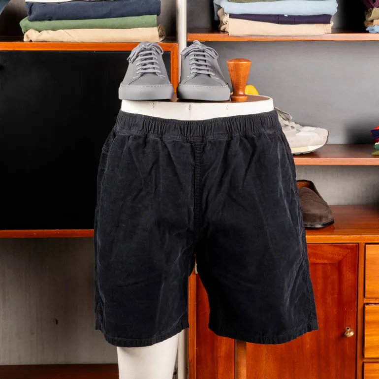 Remi Relief Corduroy Easy Shorts Black