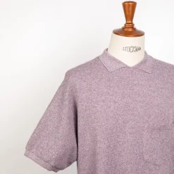 Remi Relief Polo Tee Purple Melange