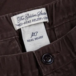 Remi Relief Side seamless vintage chino easy shorts Brown