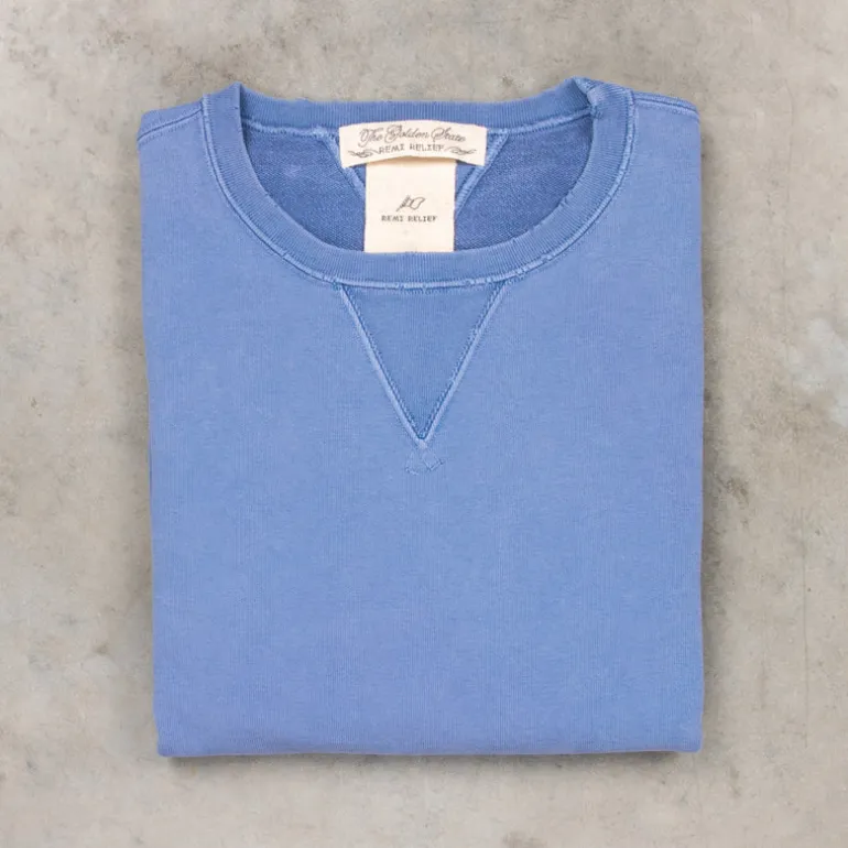 Remi Relief Special Finish Sweat Crew Neck Faded Blue Exclusive