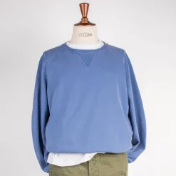 Remi Relief Special Finish Sweat Crew Neck Faded Blue Exclusive