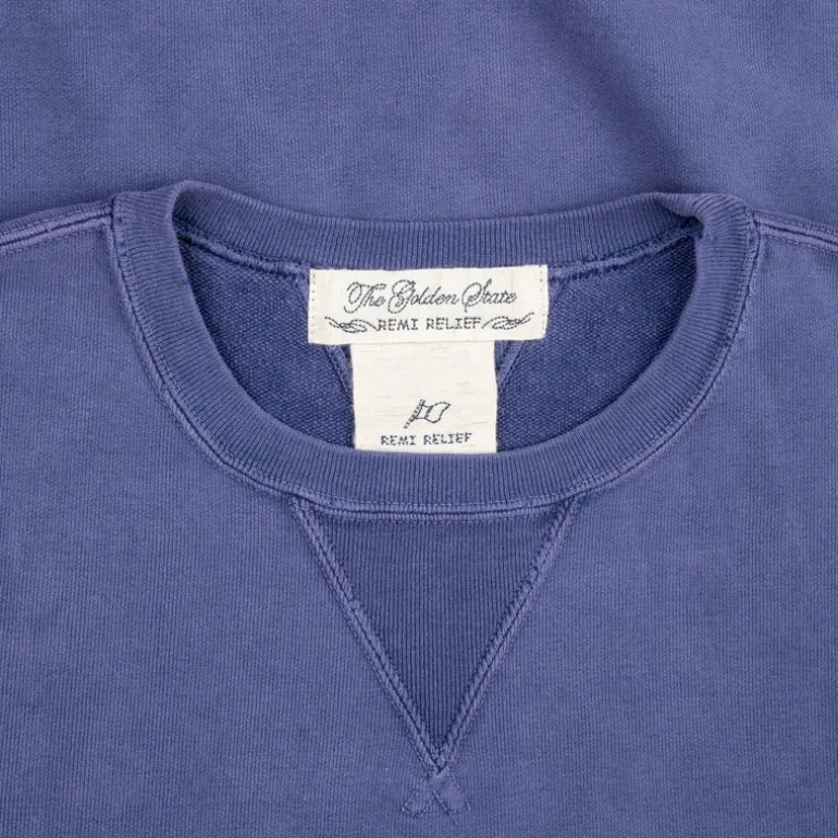Remi Relief Special Finish Fleece Crewneck Purple Navy