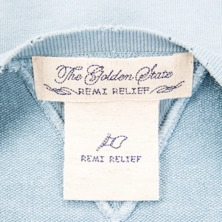 Remi Relief Special Finish Sweat Crew Neck Faded Sax Exclusive