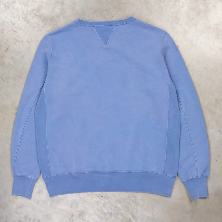 Remi Relief Special Finish Sweat Crew Neck Faded Blue Exclusive