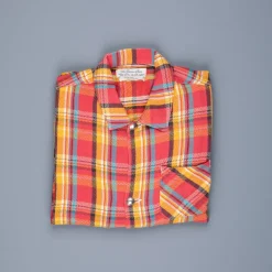 Remi Relief twill checked wide shirt red