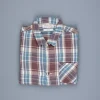 Remi Relief twill checked wide shirt brown
