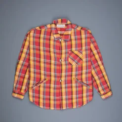 Remi Relief twill checked wide shirt red
