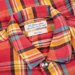 Remi Relief twill checked wide shirt red