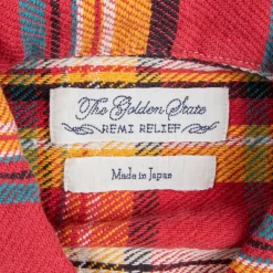 Remi Relief twill checked wide shirt red