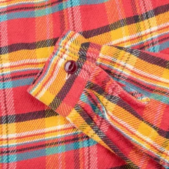 Remi Relief twill checked wide shirt red