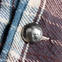 Remi Relief twill checked wide shirt brown