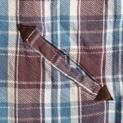 Remi Relief twill checked wide shirt brown