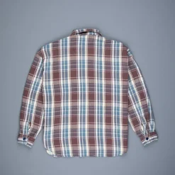 Remi Relief twill checked wide shirt brown