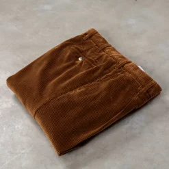Rota Pantaloni High Rise Regular Fit 8-Wale Corduroy Tobacco
