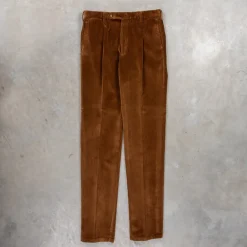 Rota Pantaloni High Rise Regular Fit 8-Wale Corduroy Tobacco