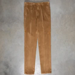 Rota Pantaloni High Rise Regular Fit 8-Wale Corduroy Beige Scuro