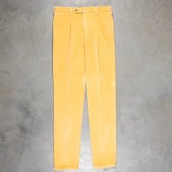 Rota Pantaloni High Rise Regular Fit 8-Wale Corduroy Giallo Toscano